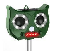 Solar Ultrasonic PIR Sensor Pest Repeller Scarer Deterrent Animal Bird Cat Dog