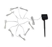 Solar Umbrella Lights for 8 Ribs Patio Market Umbrellas, 104 LED String Lights with Solar Panel, 8 Modes IP67 Waterproof Copper Wire Garden Decoration Tan(Warm white)