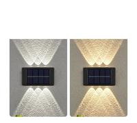 Solar Up And Down Double-headed High Brightness Wall Lights 1Pcs(6led white light)