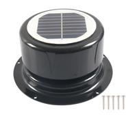 Solar Ventilation Fan, Solar Vent Fan - Mushroom-Style Exhaust Fans for Rv, Marine, Shed (Black) Ceiling Attic Wind