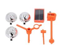 Solar Voice Bird Deterrent with 3 Rotating Prisms and 360 Degree Reflective Flash for Outdoor Use, Orchard, Field, Building, Ship, and Power Grid Applications, Plastic Construction