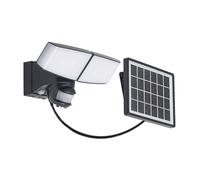Solar Wall Light 'Kalvito' with Motion Detector (Modern) in Black (1 Light Source,) from PRIOS | Solar lamp, Garden Solar Light