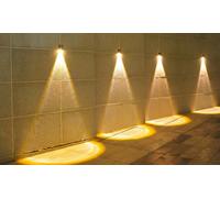 Solar Wall Light with Long-Range Glow and Smart Auto Illumination: Golden Light