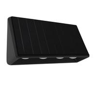 Solar Wall Lights 3CCT - Warm/Neutral/Cool White, IP65 Waterproof Solar Garden Lights, 1200mAh LiFePO4 Battery, Monocrystalline Solar Panel, Dusk to Dawn Fence Solar Lights for Garden, Patio, Doorway