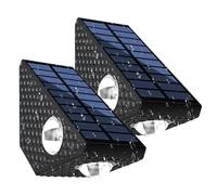 Solar Wall Lights | Exterior Sconce - Solar Powered Fence Light - for House Exterior Garage Garden Patio Front Porch Backyard Fence
