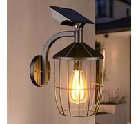 Solar Wall Lights Outdoor Metal Porch Lantern Waterproof | Automatic On/Off, 11.4 Inch, 2000mAh Battery, 12-15H Runtime, Front Door, Garage, Patio, Porch Outdoor Decoration