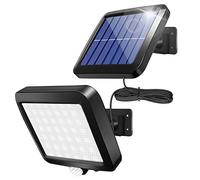 Solar Wall Lights Outdoor with Motion Sensor, 56 LEDs Ultra Bright IP65 Waterproof Separable Solar Porch Light, 16.4 ft Cord Security Light for Patio Yard Deck Garage Driveway Porch Fence