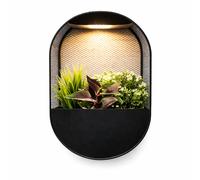Solar Wall Planter with LED Light Outdoor Garden Fence Hanging Decor