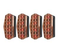 Solar Warning Light,4 Pieces High-Brightness Automotive Alarm Fixture Assemblies,Led Flashing Security Light Solar Powered for Safety Road Construction Signs Cars Construction Sites Vehicles