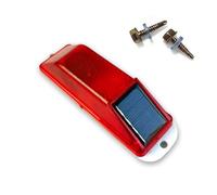 Solar Warning Light, High Visibility Solar Powered LED Strobe Light with Auto On/Off, Waterproof Flashing Safety Beacon for Road, Truck, Barrier, Fence, Construction & Emergency Signs(Red, 1 Pc)