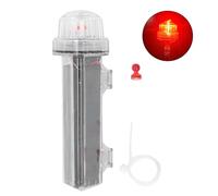 Solar Warning Light Magnetic Switch Light Control Fully Sealed Solar Flashing Signal Lamp for Construction Site Nighttime Fishing Boat (Red Light)