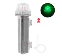 Solar Warning Light Magnetic Switch Light Control Fully Sealed Solar Flashing Signal Lamp for Construction Site Nighttime Fishing Boat (Green Light)