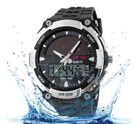 Solar Watch - ABS Waterproof Mens Watches | Solar Charging Technology Sports Wrist Watch | Outdoor Multifunctional Wristwatch Fashion for Boys, Fitness Couches, Officers