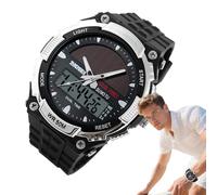Solar Watch | Fashion Men Watches,Multifunctional Digital Wristwatch Fashion for Date Display Boys Fitness Drive Field Work Dress Sport