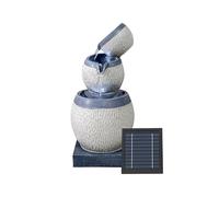 Solar Water Feature, 3-Tier Cascading Bowl with Battery Backup - Solar Powered Garden Fountain, No Wiring or Running Costs, Outdoor Patio & Balcony Décor