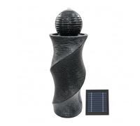 Solar Water Feature, Twisted Ball with Battery Backup - Solar Powered Garden Fountain, Self-Contained Design, No Wiring or Running Costs, Outdoor Patio & Lawn Décor
