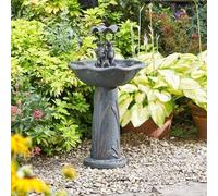Smart Garden Solar Frog Frolics Umbrella Garden Water Feature Fountain Bird Bath