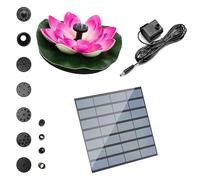 Solar Water Fountain, Floating Mini Solar Powered Lotus Flower Fountain Pump, Solar Pond Lights, Floating Solar Lights, Pond Lightss Underwater, Floating Lotus Flower Lamp for Garden Fountain (Pink)