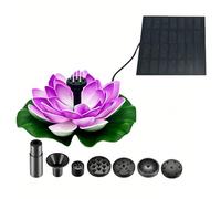Solar Water Fountain, Floating Solar Powered Water Fountain with Multiple Nozzles, Garden Solars Pond Pump,Floating Lotus Fountains for Bird Bath, Garden, Pond, Pool and Fish Tank