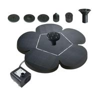 Solar Water Fountain - Flower Shaped Floating Pump, Decorative Outdoor Spray | Bird Bath Pool Pound Landscape Yard Deck Garden Patio Porch Porch Soothing Display Use Waterfall Features for Backyard