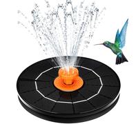 Solar Water Fountain for Bird Bath, 2025 Upgraded 4W Solar Powered Fountain Pump with 8 Nozzle for Garden, Ponds, Pool