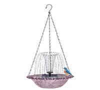 Solar Water Fountain for Bird Bath, Artistic Solar Pump | Outdoor Bird Bath with a Water Pump | for Patios, Fences, Handrails, Gardens, Balconies and also Courtyards