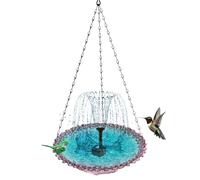 Solar Water Fountain for Bird Bath - Artistic with Solar Powered Pump | Outdoor Drinker for Birds | Hummingbird Parakeet Falcon Parakeet, Suitable Patio, Balcony, Patio and Garden Fence