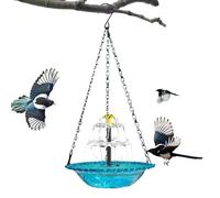 Solar Water Fountain Large Weatherproof Outdoor Decor | Waterfall Bird Fountain Solar Powered for Attracting Hummingbird Finch Butterfly Garden Backyard Porch Balcony Pond Pool