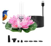 Solar Water Fountain, Leaf Outdoor Fountain, Solar Floating Powered Fountains with Nozzles, Artificial Bird Bath Powered Features Fountains, Garden Decor for Ponds, Fish Tank, Aquarium