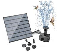 Solar Water Fountain Pump for Bird Baths, 1.8W Upgraded Solar Water Pump with 4 Nozzles, Solar Pond Fountain for Outdoor Garden Decoration, Small Pond, Aquarium, Fish Tank, Water Features