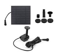Solar Water Fountain Pump with 4 Nozzles 3 Meters Cable for Bird Bath Pond Swimming Pool