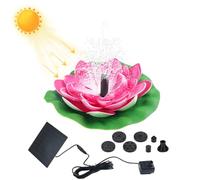 Solar Water Fountain, Solar Water Features for The Garden, 1.2w Solar Fountain Lotus, Solar Water Pump, Solar Powered Water Fountain, Solar Pond Pump for Bird Bath, Pool, Water Cycling (Rose Red)