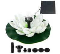 Solar Water Fountain, Water Lily Solar Fountain for Bird Bath, Lotus Floating, White (2.5w)