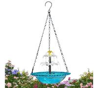Solar Water Fountain with Chain Hook Weatherproof Bowl
