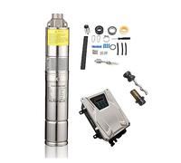 Solar Water Pump, 80m Head Dc Solar Borehole Pumps for Irrigation Deep Solar Helical Deep Well Pump with Screw 24V Solar Water Pump