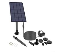 Solar Water Pump and Fountain Kit Featuring 8 Nozzle Options and Solar Panel Compatible with Multiple Mounting Methods, Designed for Outdoor Water Features