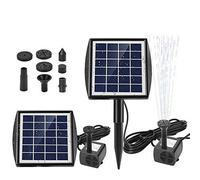 Solar Water Pump for Fountains with Panel 2W Upgrade Solar Pump Kit for Pond Bird Bath Goldfish Patio Garden(2Pcs)
