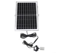 Solar Water Pump Kit with 9V 6W/10W Panel 240L/H DC Fountain Pump for Pond Stainless Steel Filter 2M Tubing 5 Adjustable Settings(10W)