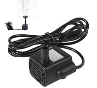 Solar Water Pump Mini Solar Fountain Pump Quiet with 1.5m Line for Water Feature Garden Floating Pond Spraying Distance 1.5m for Aquarium No Panel, Fountain, W