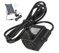 Solar Water Pumps 3W, DC 5.5V-12V Mini Solar Fountain Pumps with 300L/H Capacity and 4.9ft Spraying Distance, Quiet Waterproof Water Feature Pump for Aquarium and Garden, No Panel