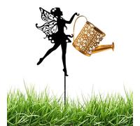 Solar Watering Can - Antique Gold Iron Art Water Can, IP65 Waterproof LED Waterfall Light, Polycrystalline Silicon Energy Cell Hardware, Multi-Color Streamer Effect | Decor for Mothers & Homeowners