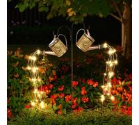 Solar Watering Can Lights Outdoor Garden Decor, Waterproof Landscape Light One Pole Two Lights Outside Decorations for Lawn, Backyard, Patio, Chrismas, Gardening Gift for Mom Grandma Women Birthday
