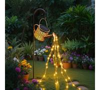 Solar Watering Can Lights Outdoor Garden,Waterproof Led Hanging Metal Lantern with Fairy String Light,Garden Ornaments for Yard Lawn Pathway Patio Decor and Women Mom Birthday Gifts