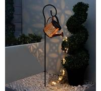 Solar Watering Can Stake Light Garden Greatness Bronze 1 Pack