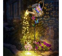 Solar Watering Can with Lights Outdoor Garden,Waterproof Garden Stake Lights Decoration for Yard Lawn Patio Pathway Front Porch Landscape Gardening Gifts for Mom Grandma Women Birthday Gift