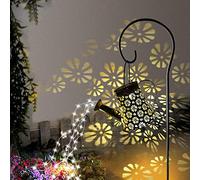 Solar Watering Can with Lights Outdoor,Hanging Solar Lantern,Metal Waterproof Garden Lights Decorations Gift for Table Patio Yards Pathway Party, Yard Decorations Outdoor