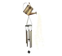 Solar Watering,Retro Teapot Shape Iron Decor With Wind Chimes,Solar Garden Embellishments | For Garden Outdoor Patio Path Walkway Lawn Christmas House Backyard Sidewalk Flowers
