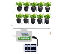 Solar Watering System, Automatic Drip Irrigation Kit, Plant Watering Timer for Garden, Patio, Lawn, Greenhouse, and Flowers