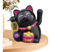 Solar Waving Lucky Cat, Solar Powered Cute Waving Cat, Vivid And Lovely Chinese Cat, Lucky Cat Waving Arm, Fengshui Lucky Cat Swinging Arm, Maneki Neko Lucky Cat Statue