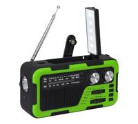 Solar Weather Radio, Crank Survival Radio and Solar Power - Waterproof AM/FM Wireless Speaker with Alarm for Hiking Camping Boating and Travel